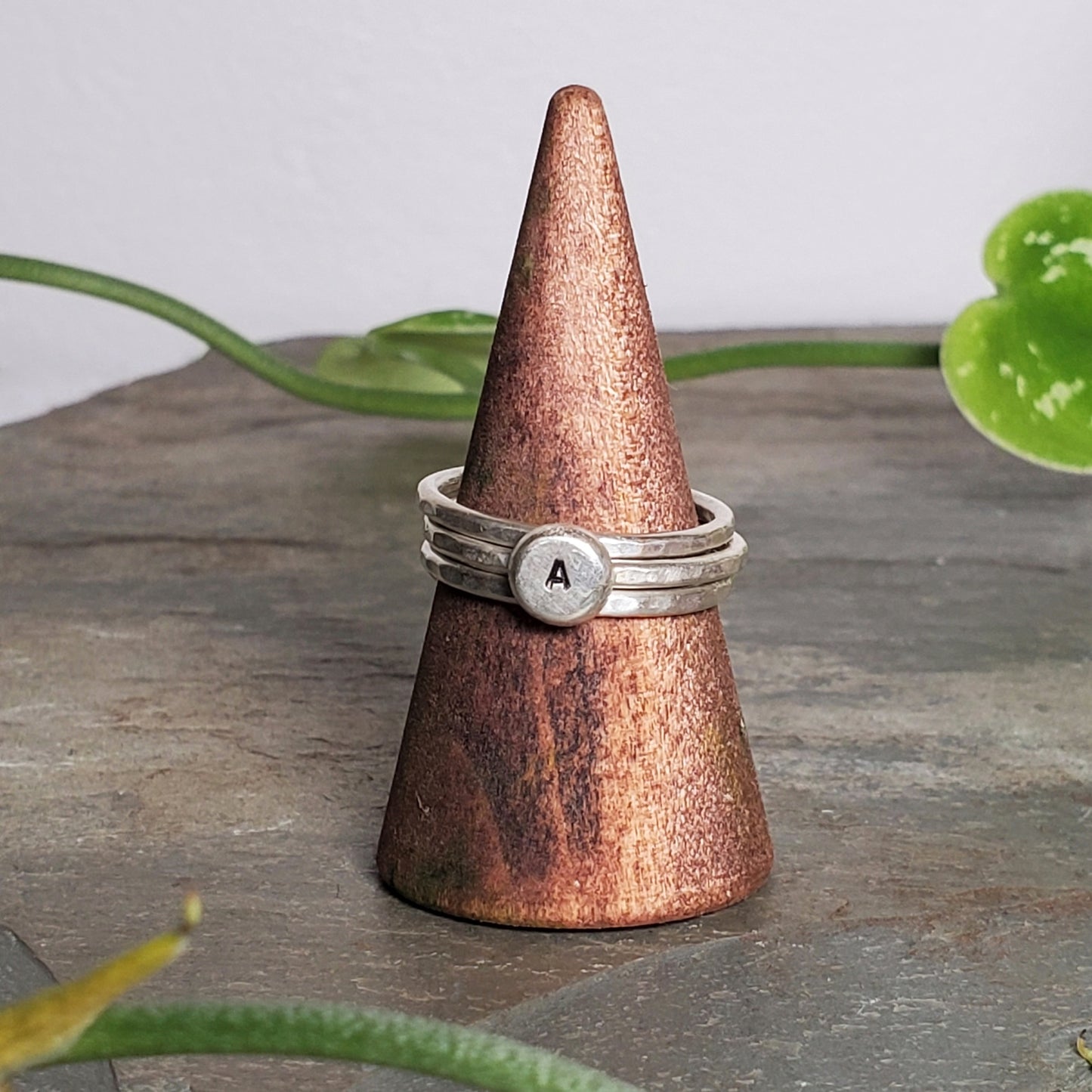 Custom Initial Ring Stacker Set