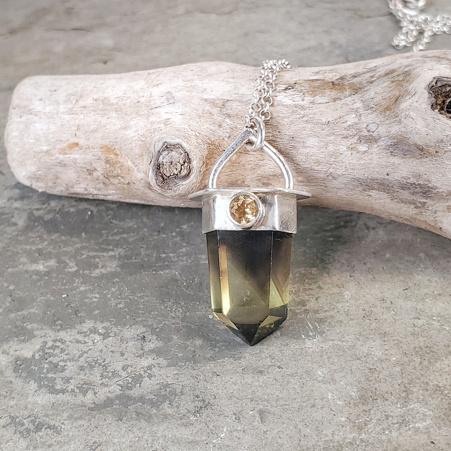 Smokey Citrine Point Pendant