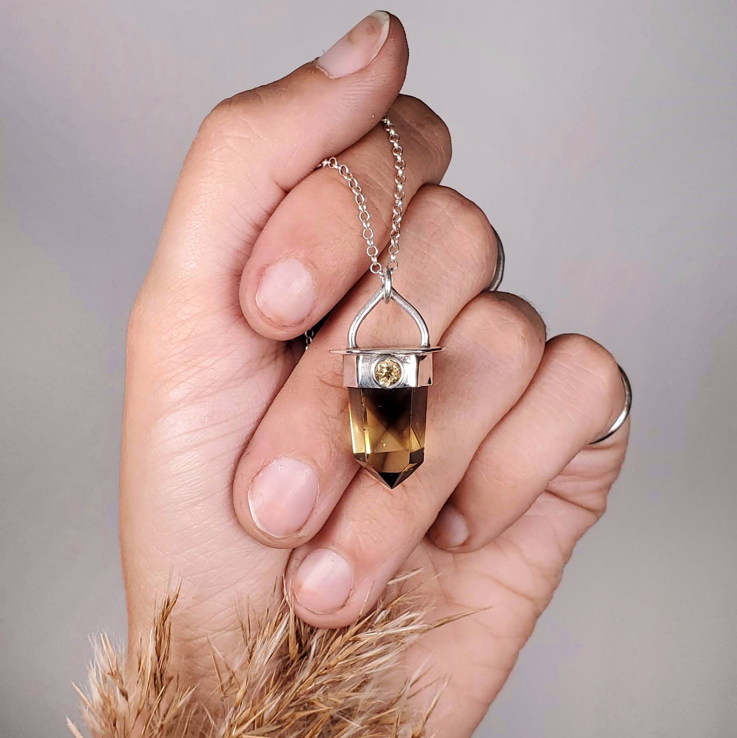 Smokey Citrine Point Pendant